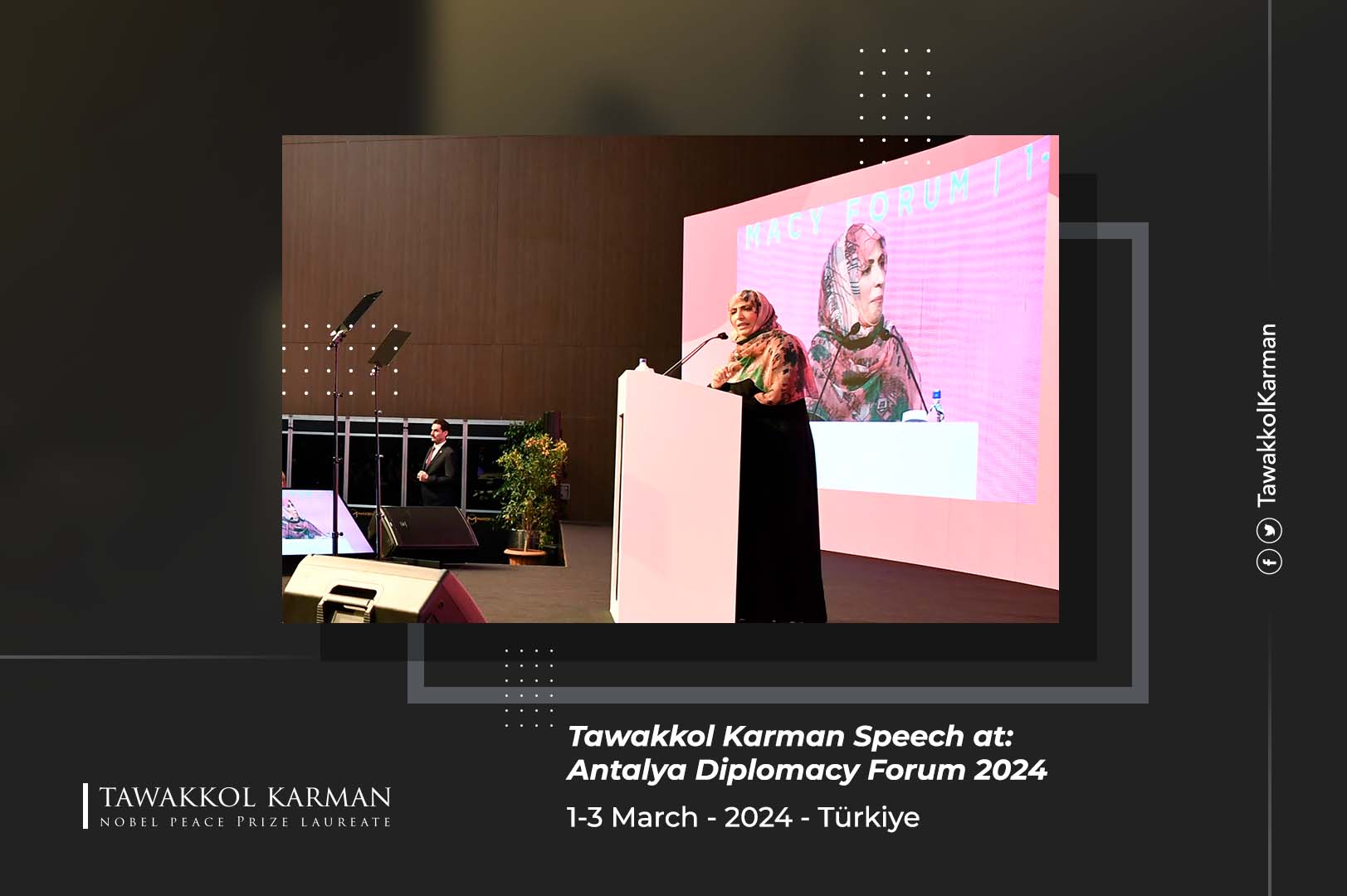 Tawakkol Karman Speech at Antalya Diplomacy Forum